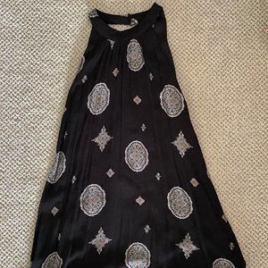 ENTRO Halter Swing Dress with Keyhole Back